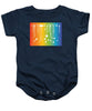 Rainbow Pride With White Paint Splodges - Baby Onesie