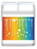Rainbow Pride With White Paint Splodges - Duvet Cover