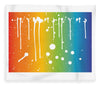 Rainbow Pride With White Paint Splodges - Blanket