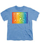 Rainbow Pride With White Paint Splodges - Youth T-Shirt
