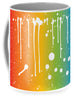 Rainbow Pride With White Paint Splodges - Mug