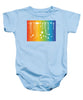 Rainbow Pride With White Paint Splodges - Baby Onesie
